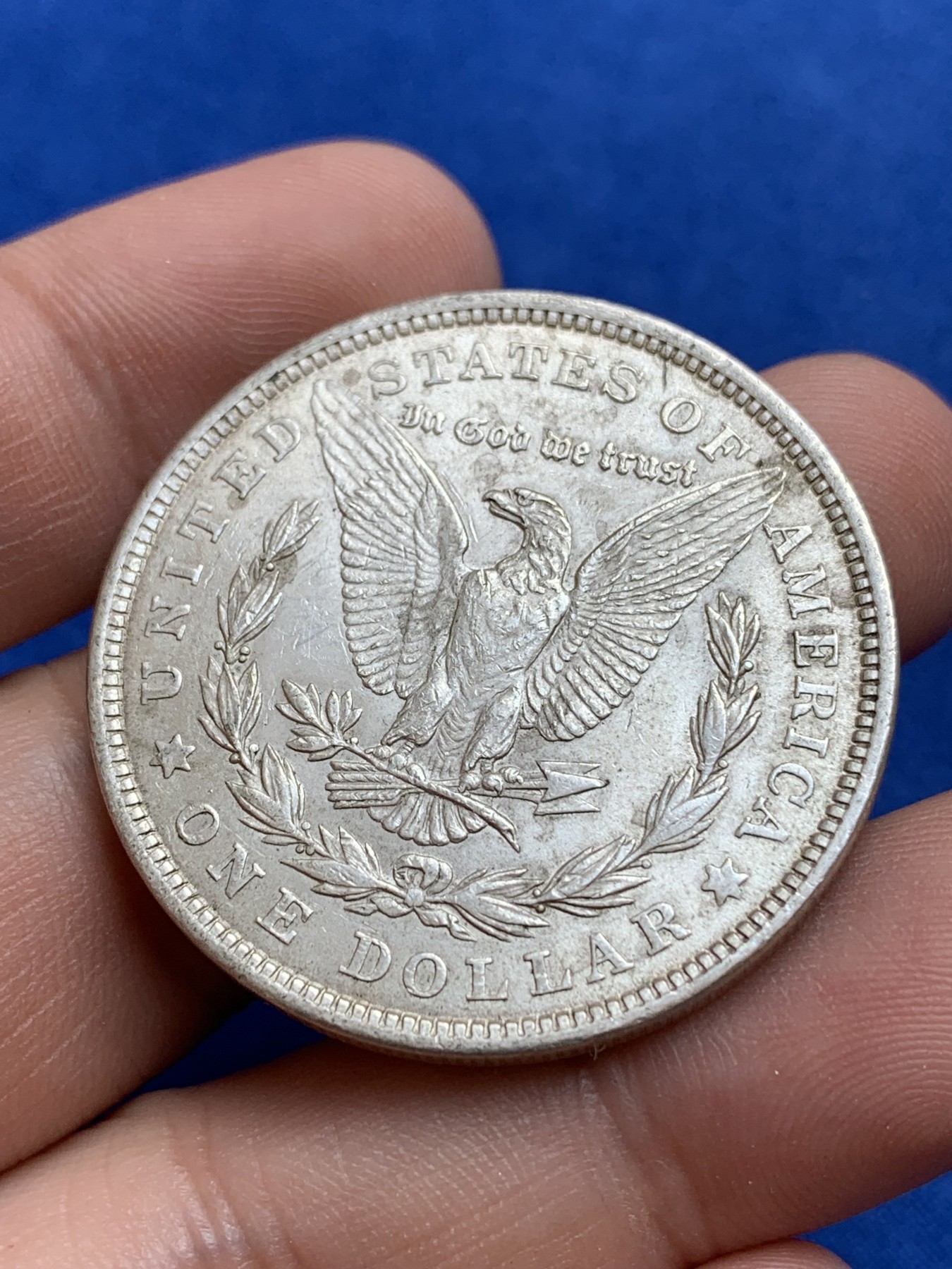 《竞宝斋》第196场-周日，周一 2场 (全场包邮) 美国1921年摩根1美元大银币 带光