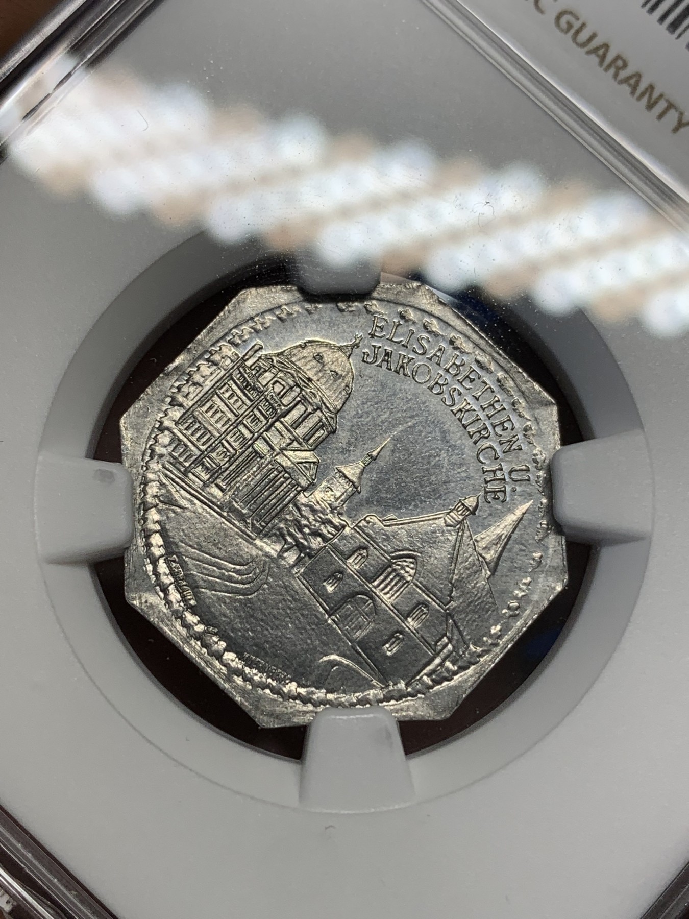 《竞宝斋》第196场-周日，周一 2场 (全场包邮) NGC-MS64 1920年德国紧急状态时期纽伦堡20芬尼 景观代币