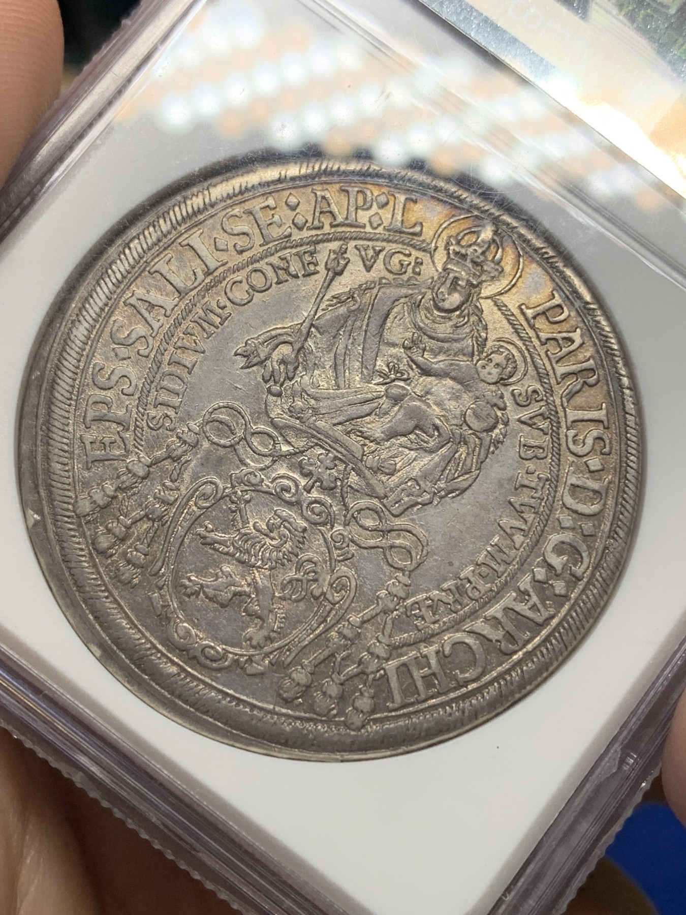 《竞宝斋》第196场-周日，周一 2场 (全场包邮) 骑字版 NGC-Au58 奥地利萨尔茨堡 1632/9年一泰勒银币