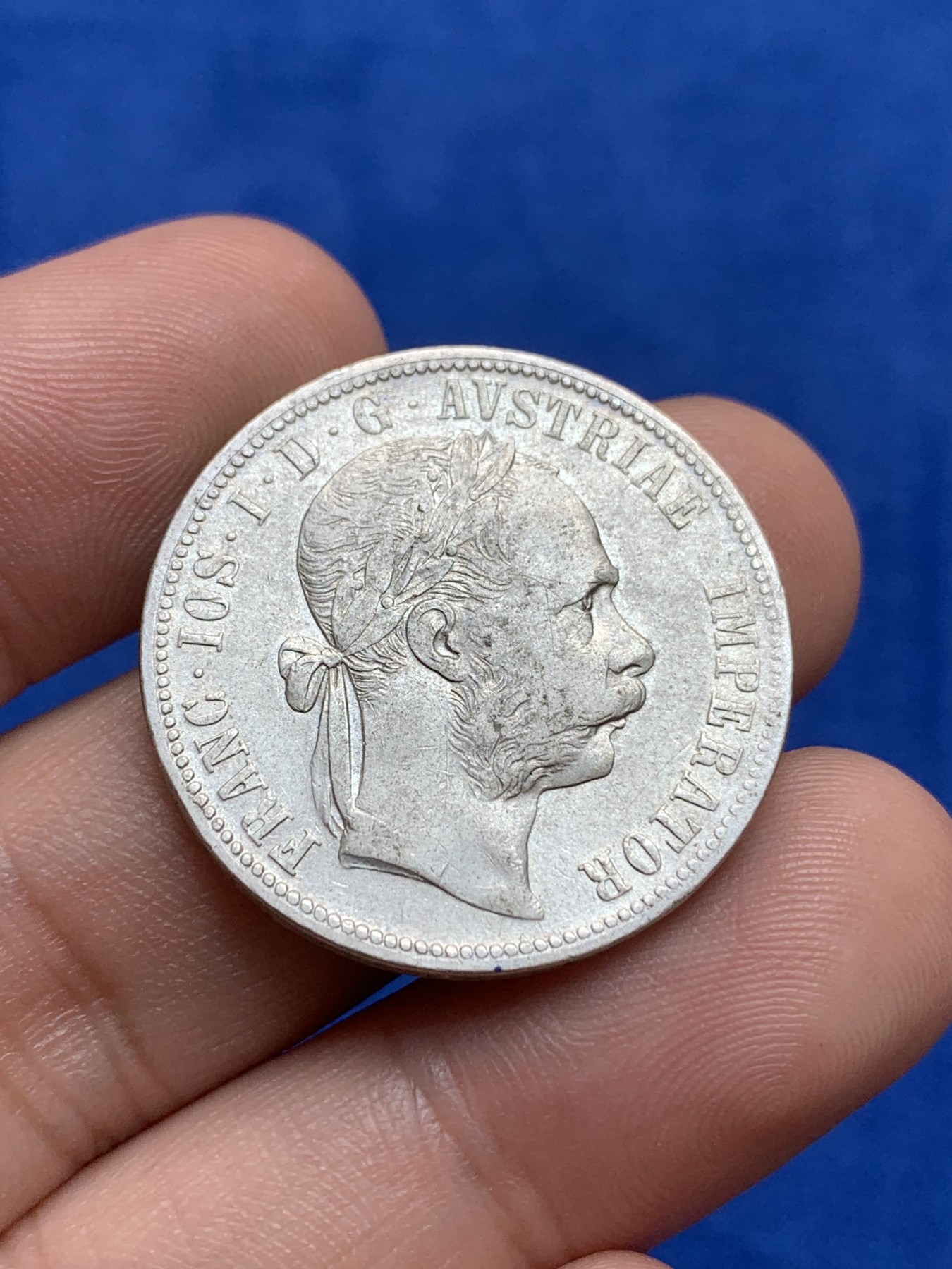 《竞宝斋》第196场-周日，周一 2场 (全场包邮) 奥匈帝国1886年1福林银币 原味流通 少见品种