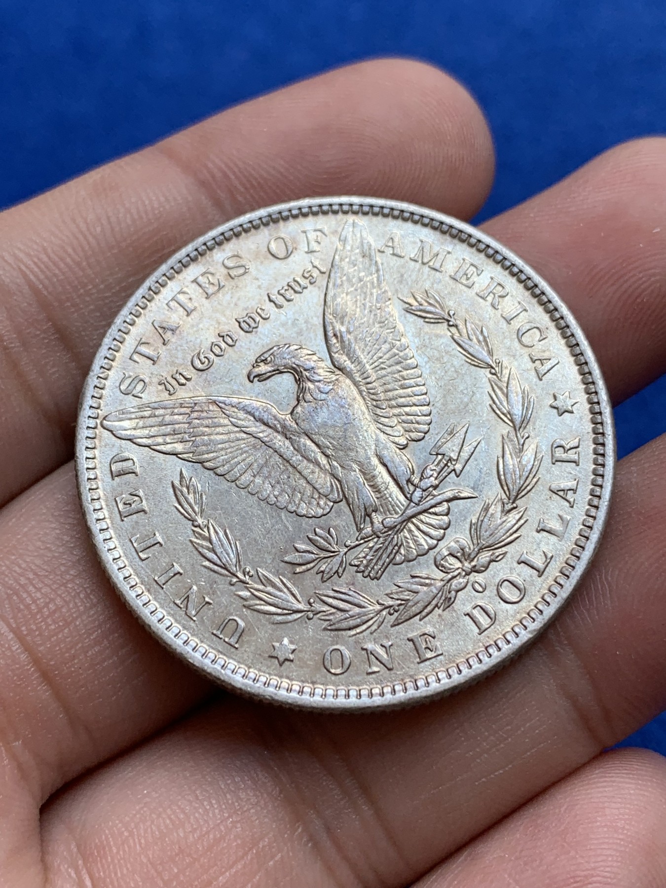 《竞宝斋》第196场-周日，周一 2场 (全场包邮) 美国1881年摩根1美元大银币 细节不错