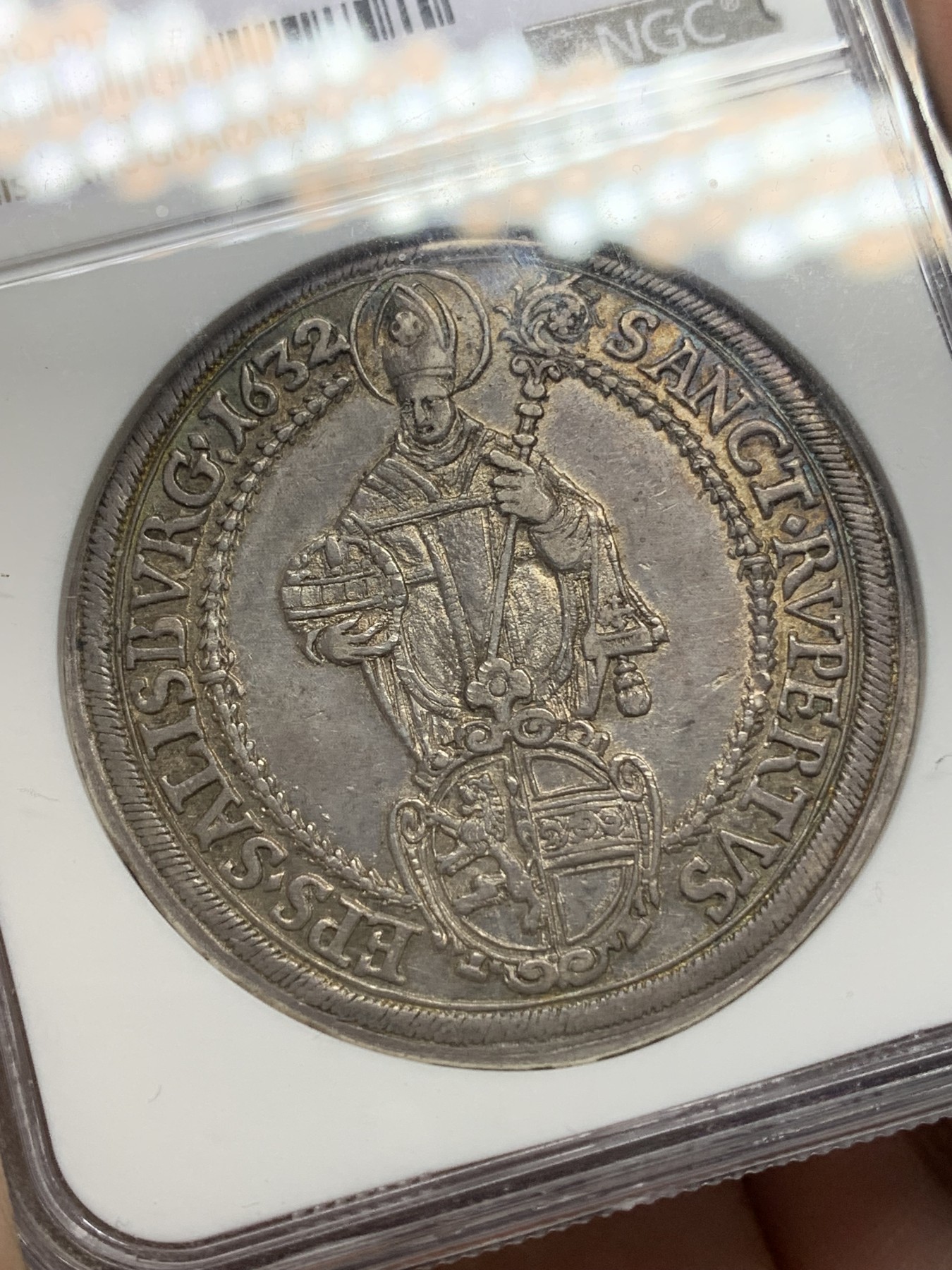 《竞宝斋》第196场-周日，周一 2场 (全场包邮) 骑字版 NGC-Au58 奥地利萨尔茨堡 1632/9年一泰勒银币