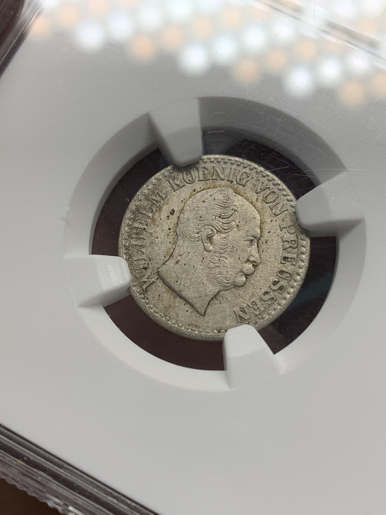 《竞宝斋》第196场-周日，周一 2场 (全场包邮) NGC AUD 德国1862A普鲁士威廉一世1SG银币