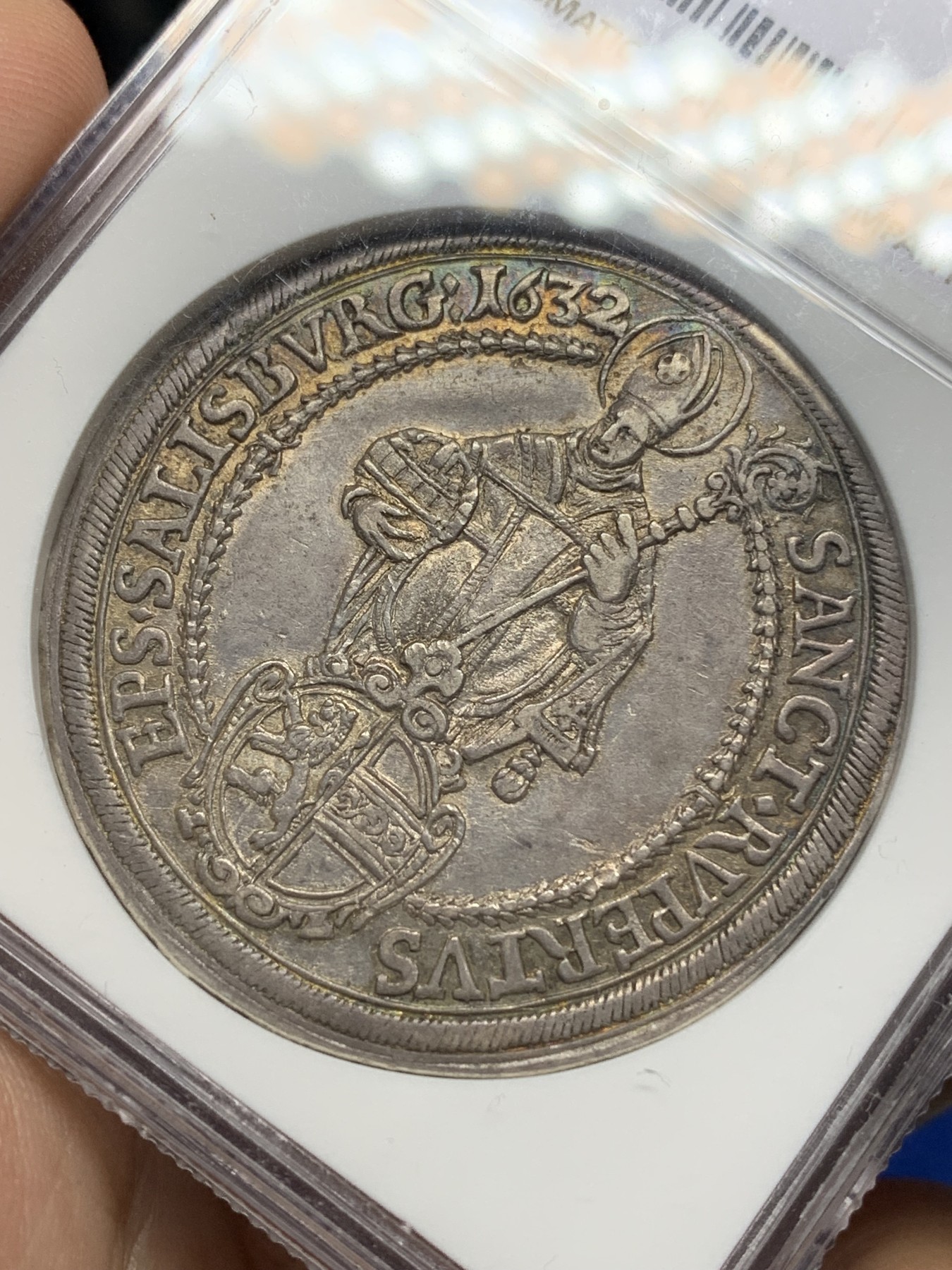 《竞宝斋》第196场-周日，周一 2场 (全场包邮) 骑字版 NGC-Au58 奥地利萨尔茨堡 1632/9年一泰勒银币