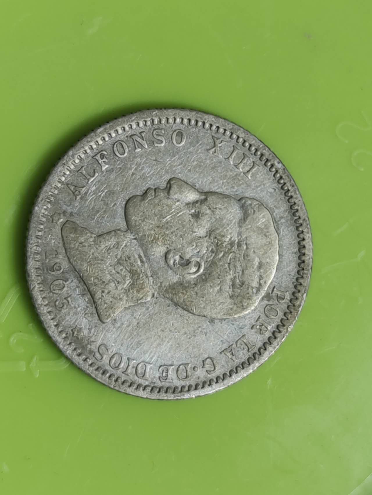 燕姐换藏第59拍 西班牙1903年1比塞塔小银币
