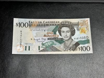 《外钞收藏家》第二百九十八期（连拍第三场） - 东加勒比女UNC王钞100刀 全新UNC