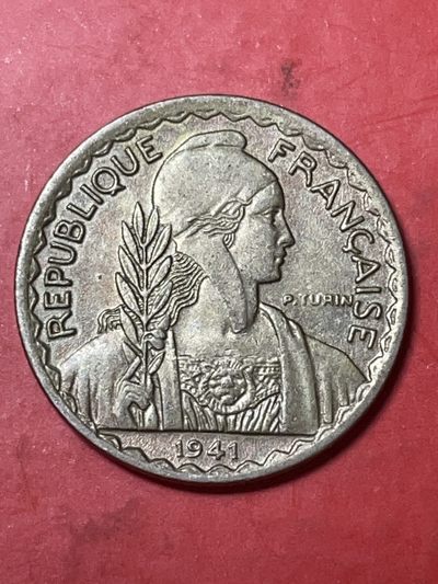 洪武诸明·稀奇钱币基地44场 - 好品1941年法属印度支那10C
