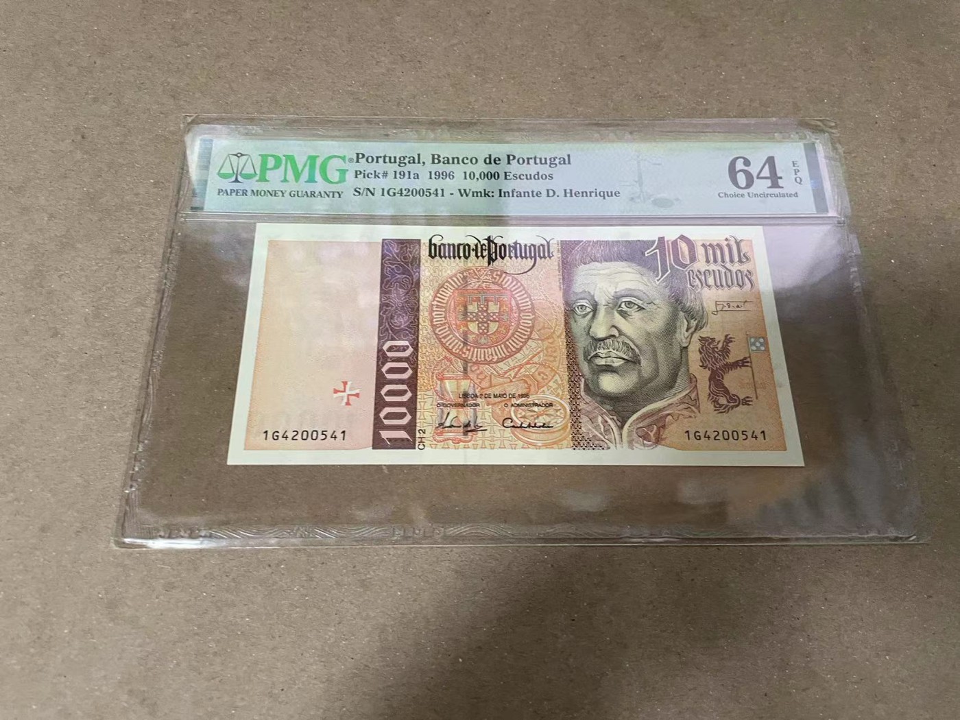 【Blue Auction】✨世界纸币精拍第370期——莫总专场XXIX 葡萄牙 1996年10000埃斯库多 PMG64EPQ 