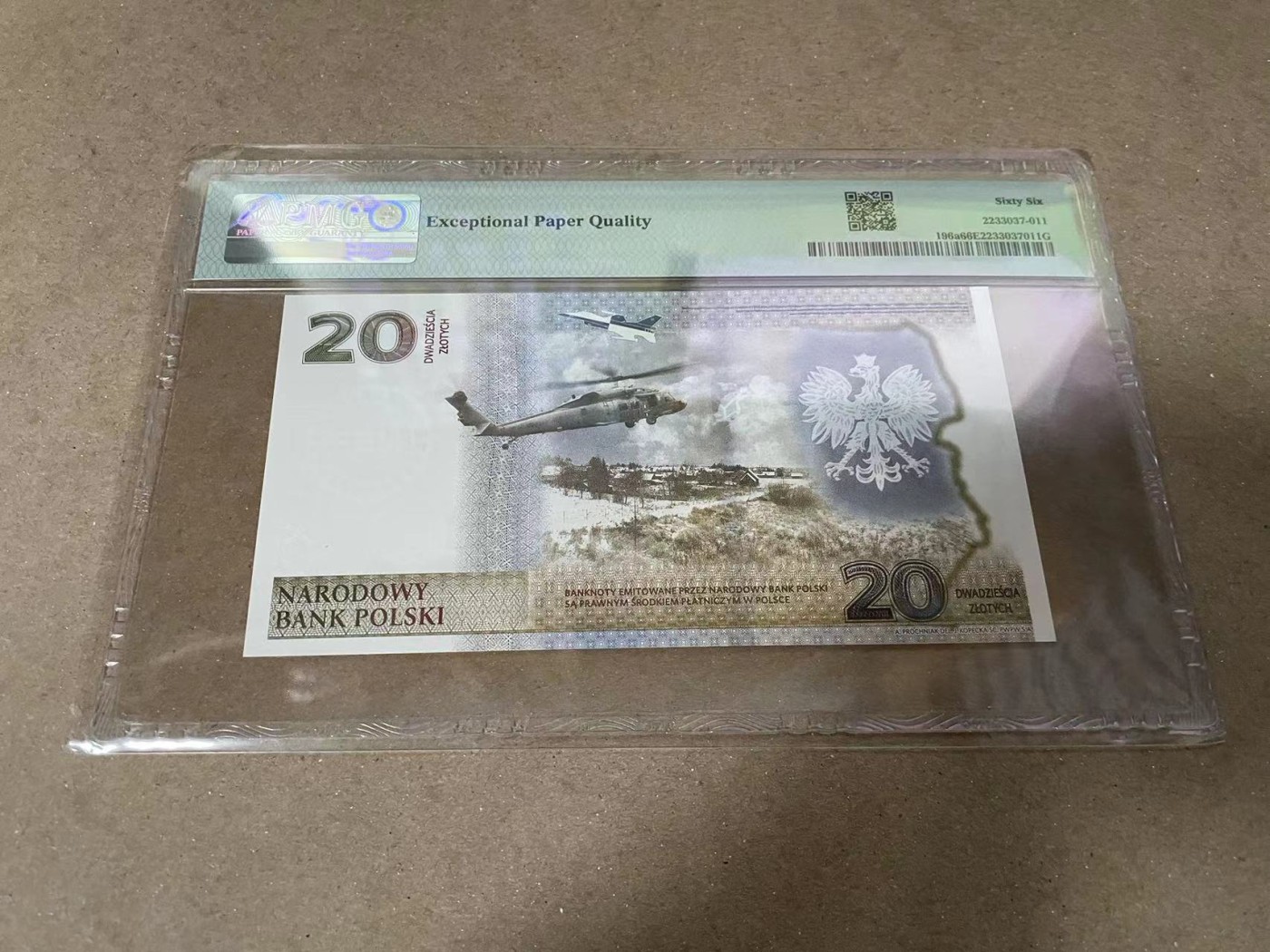 【Blue Auction】✨世界纸币精拍第370期——莫总专场XXIX 【无47】波兰 2022年20兹罗提 PMG66EPQ 纪念钞