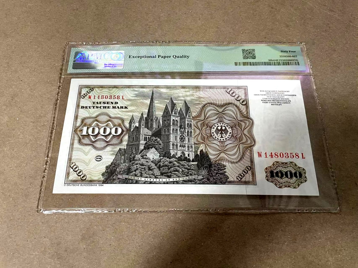 【Blue Auction】✨世界纸币精拍第370期——莫总专场XXIX   德国 1980年1000马克 经典舍那 PMG64EPQ 全新原票 性价比极高 雕刻精美 