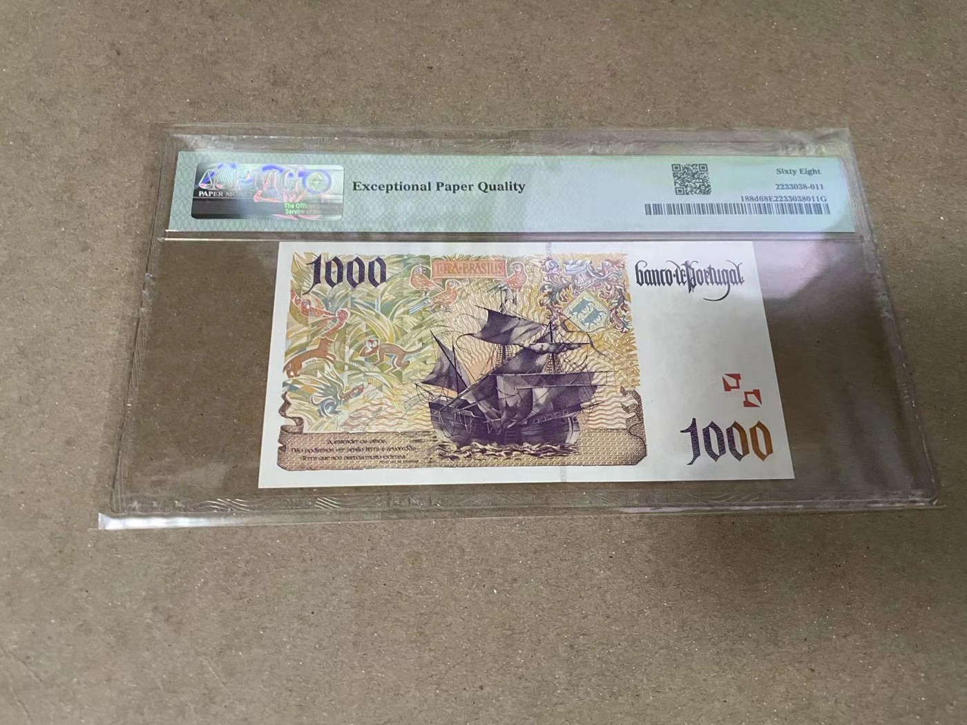 【Blue Auction】✨世界纸币精拍第370期——莫总专场XXIX 葡萄牙 2000年1000埃斯库多 PMG68EPQ 超高分