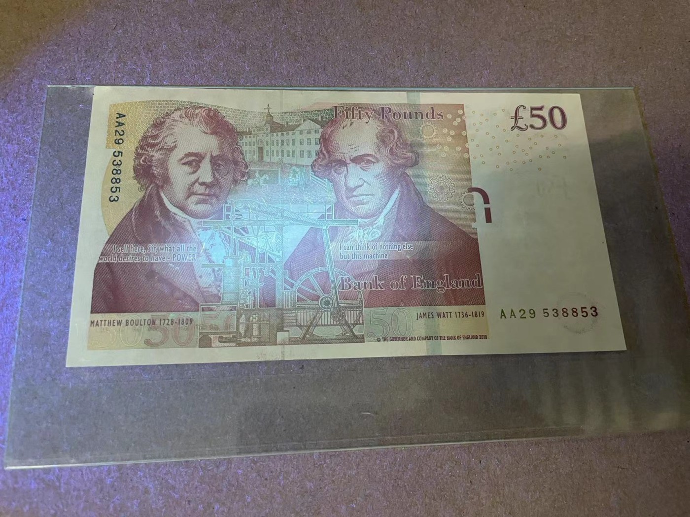 【Blue Auction】✨世界纸币精拍第370期——莫总专场XXIX 英国 2011年50镑 UNC-