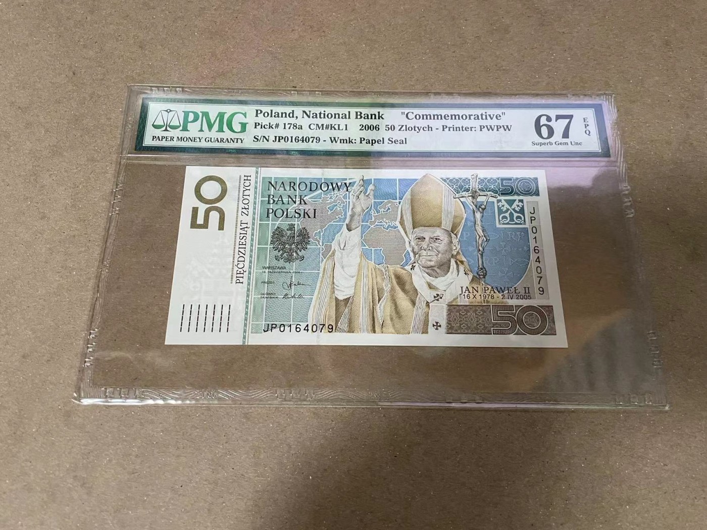 【Blue Auction】✨世界纸币精拍第370期——莫总专场XXIX 波兰 2006年50兹罗提 PMG67EPQ 纪念钞
