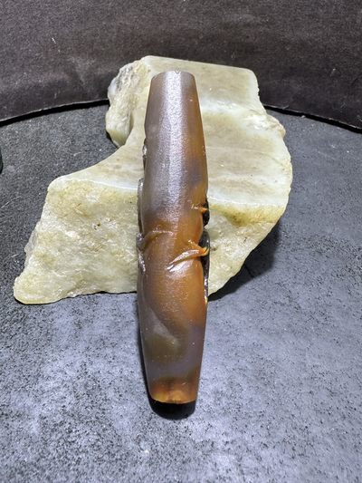 精美亚光高玉化巴西玛瑙手工俏色巧雕雄鹰吊坠（把件）一个！ 精美亚光高玉化巴西玛瑙手工俏色巧雕雄鹰吊坠（把件）一个！