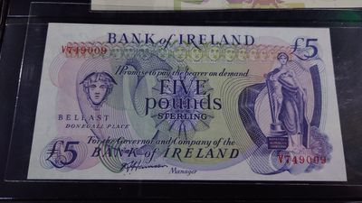 【世界钱币】精选微拍第69期暨2023年第十六期 多款纸币裸钞超低价起拍(第一场) 北爱尔兰5镑 全新绝品