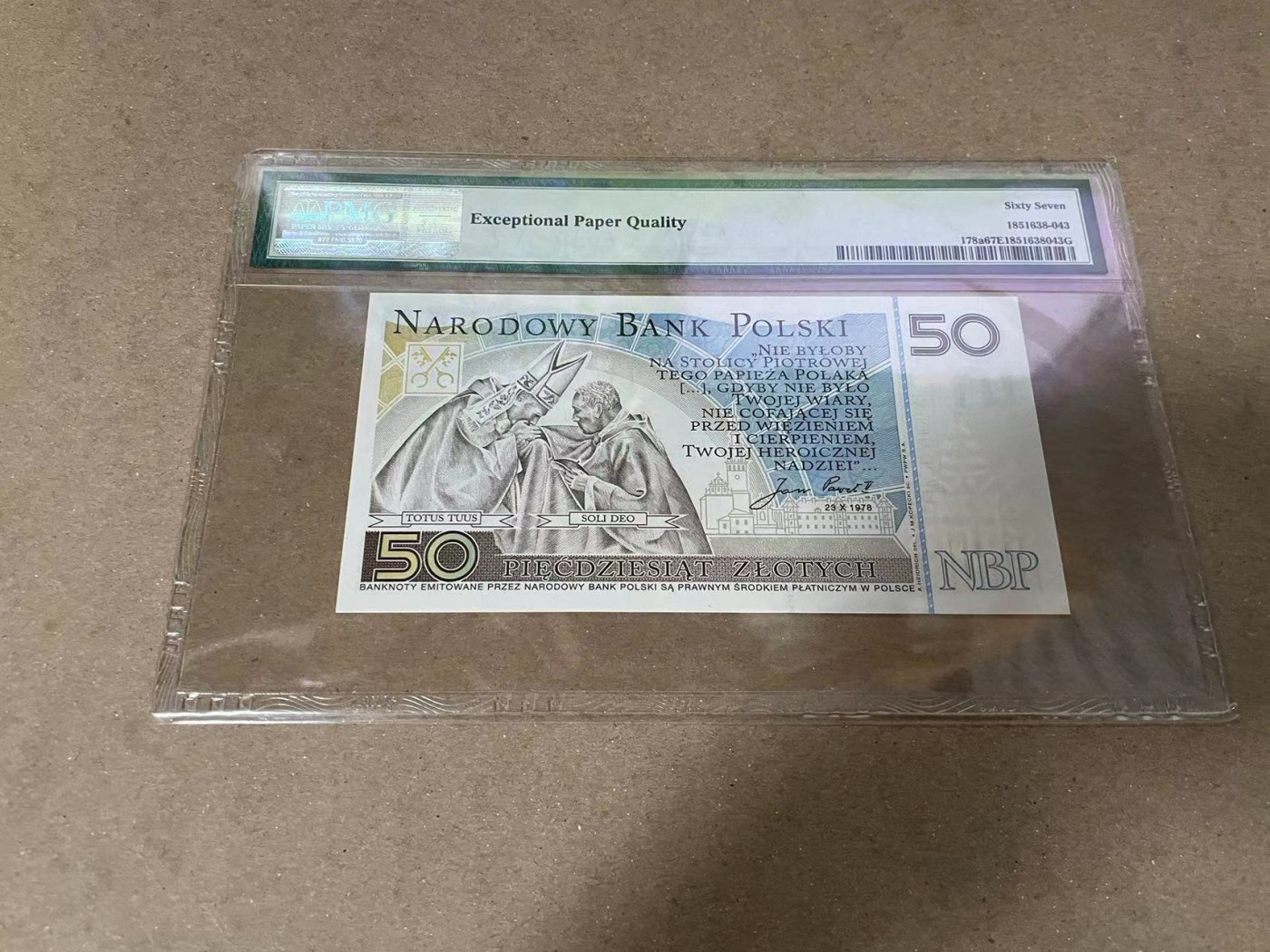 【Blue Auction】✨世界纸币精拍第370期——莫总专场XXIX 波兰 2006年50兹罗提 PMG67EPQ 纪念钞