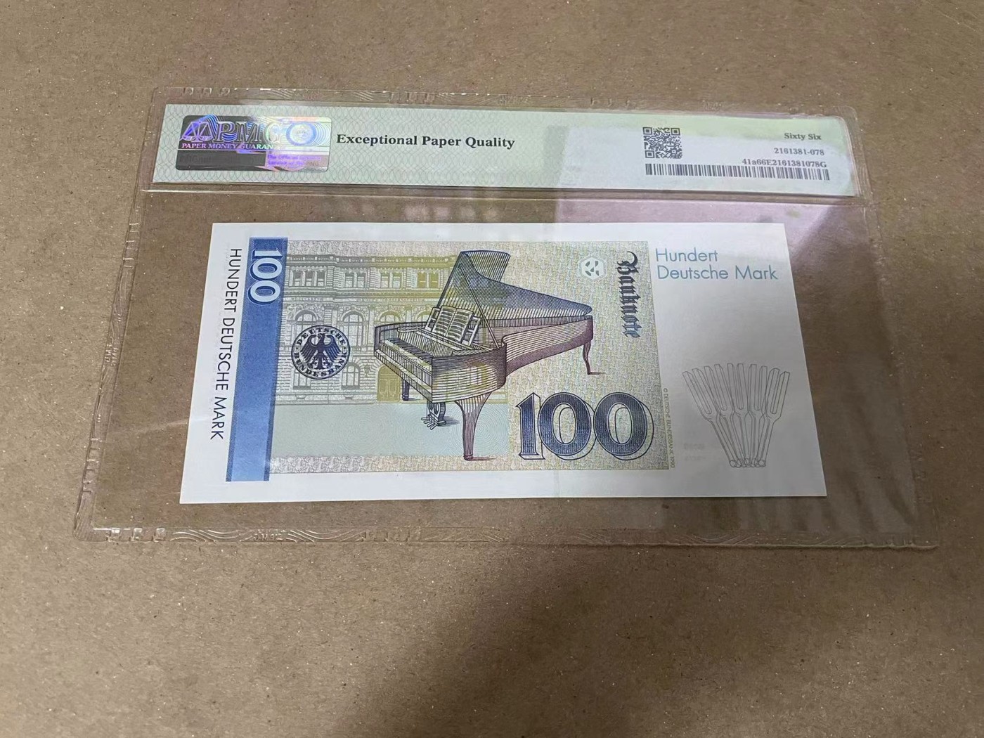 【Blue Auction】✨世界纸币精拍第370期——莫总专场XXIX 【初版AA冠无47】德国 1989年100马克 克拉拉 PMG66EPQ 