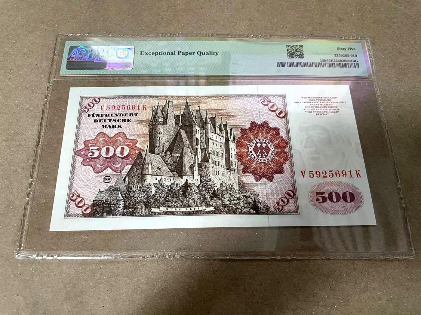 【Blue Auction】✨世界纸币精拍第370期——莫总专场XXIX   德国 1977年500马克 经典大副 极致人像雕刻 PMG65EPQ 绝品