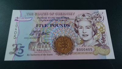 【世界钱币】精选微拍第69期暨2023年第十六期 多款纸币裸钞超低价起拍(第一场) 格恩西岛5镑 全新绝品百位小号