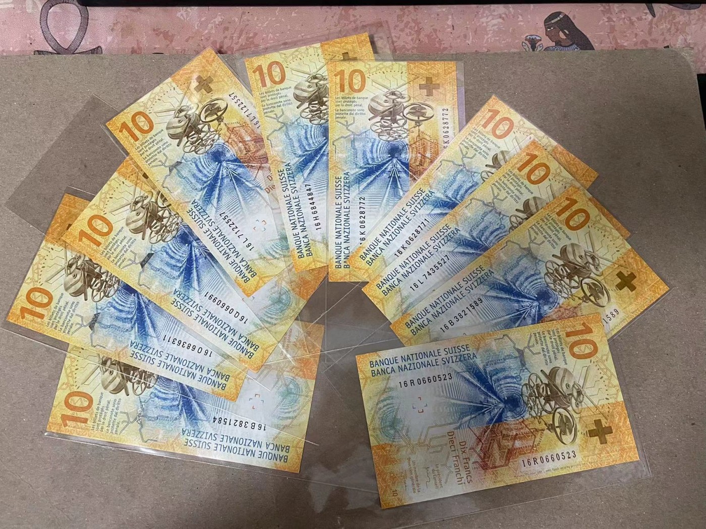 【Blue Auction】✨世界纸币精拍第370期——莫总专场XXIX 【一组10张 包含无47】瑞士 2016年10法郎 全新UNC