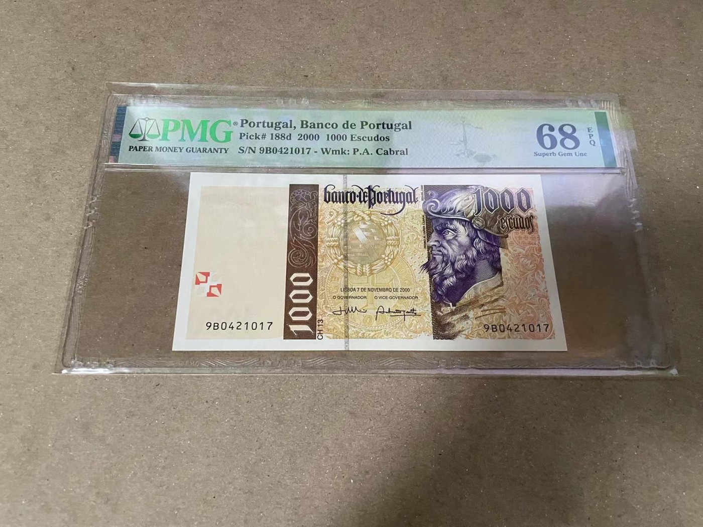 【Blue Auction】✨世界纸币精拍第370期——莫总专场XXIX 葡萄牙 2000年1000埃斯库多 PMG68EPQ 超高分