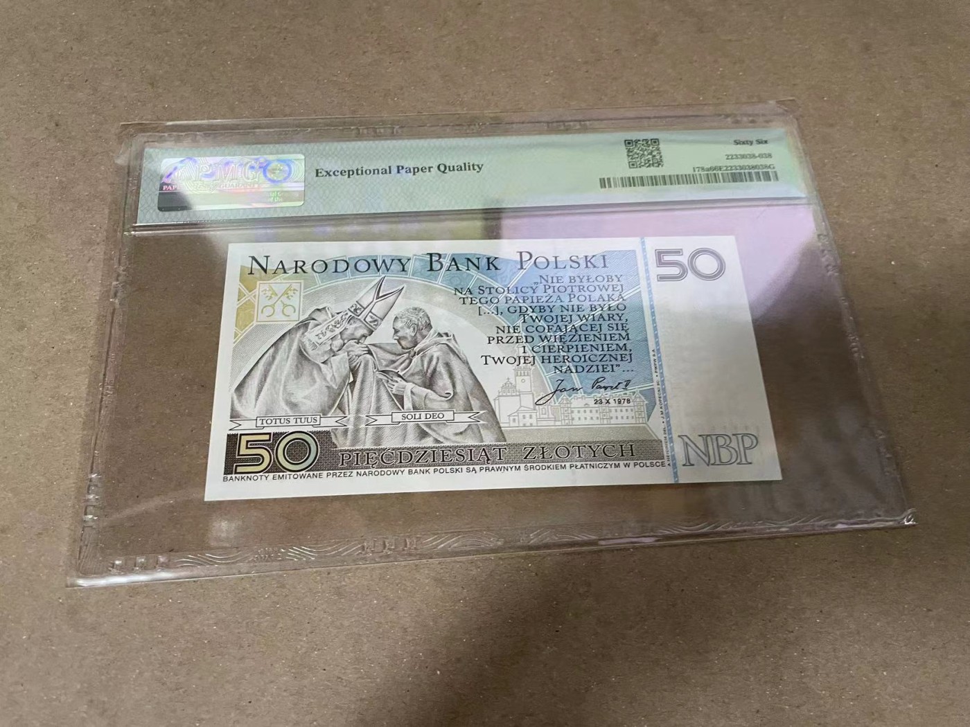 【Blue Auction】✨世界纸币精拍第370期——莫总专场XXIX 【88尾】波兰 2006年50兹罗提 PMG66EPQ 纪念钞