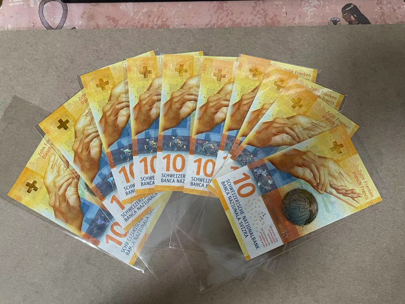 【Blue Auction】✨世界纸币精拍第370期——莫总专场XXIX 【一组10张 包含无47】瑞士 2016年10法郎 全新UNC