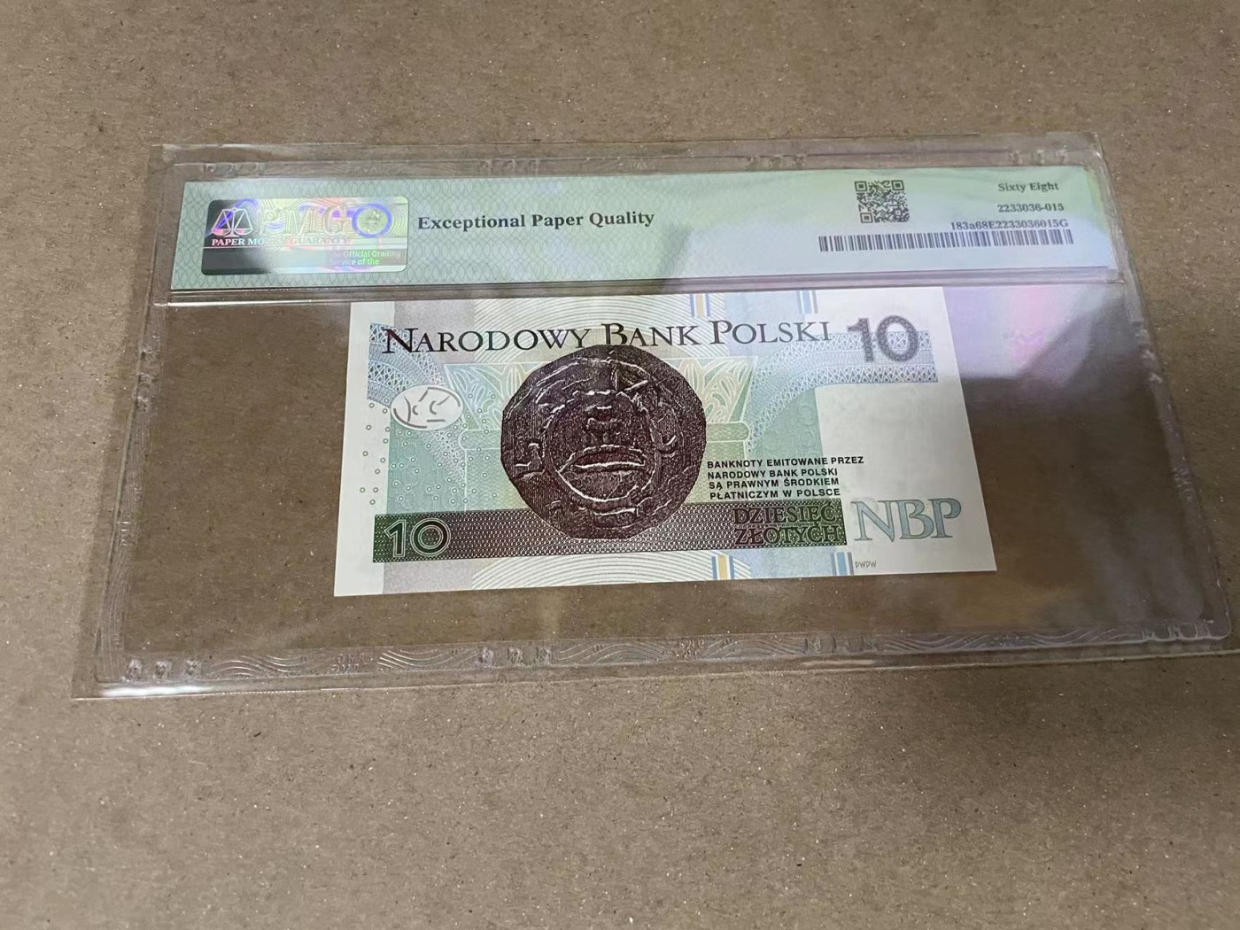 【Blue Auction】✨世界纸币精拍第370期——莫总专场XXIX 【AA】波兰 2012年10兹罗提 PMG68EPQ  超高分