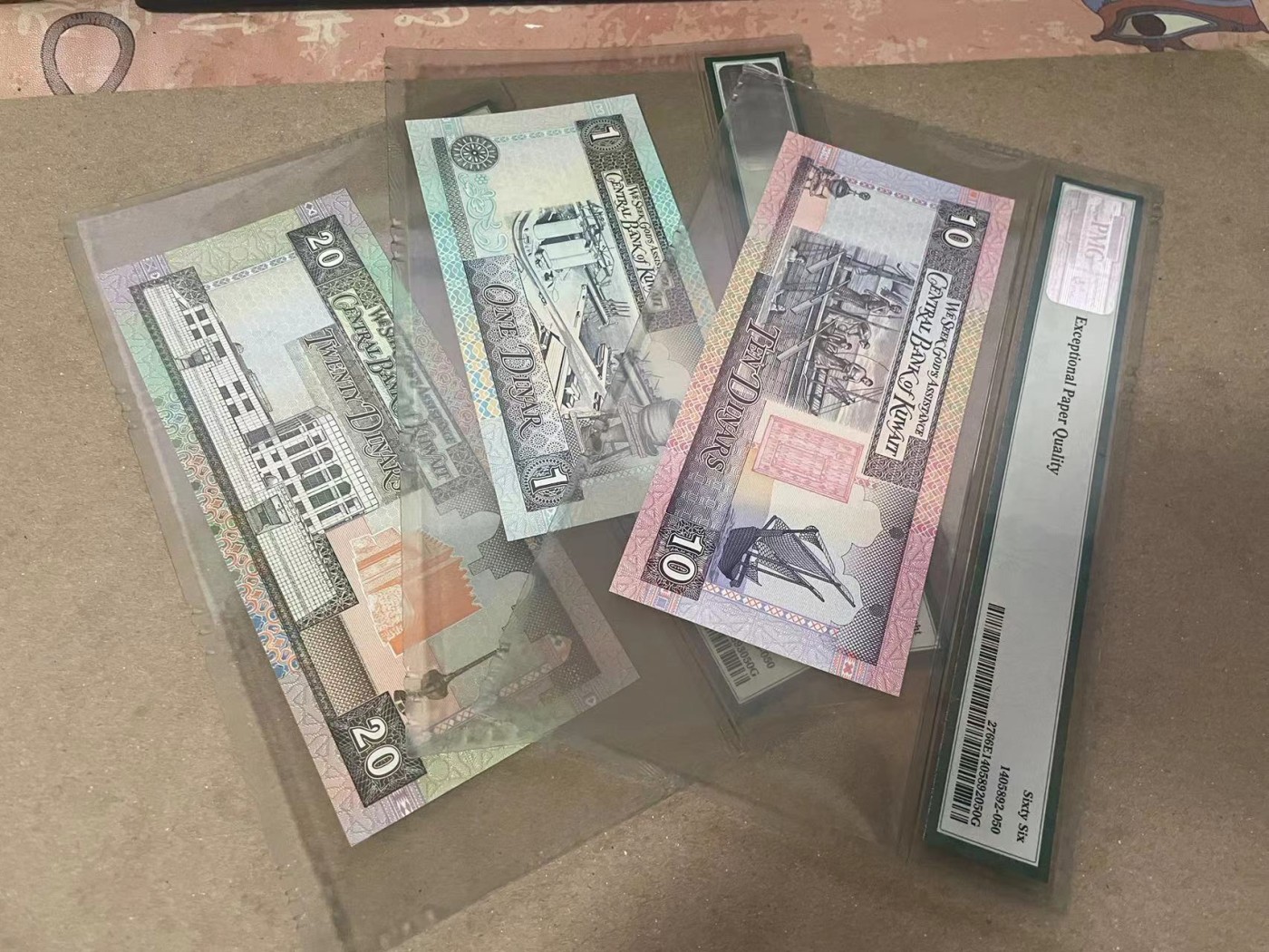 【Blue Auction】✨世界纸币精拍第370期——莫总专场XXIX 【一组6张 全同50小号】科威特 1968年1/4-20第纳尔 PMG68EPQ-65EPQ 