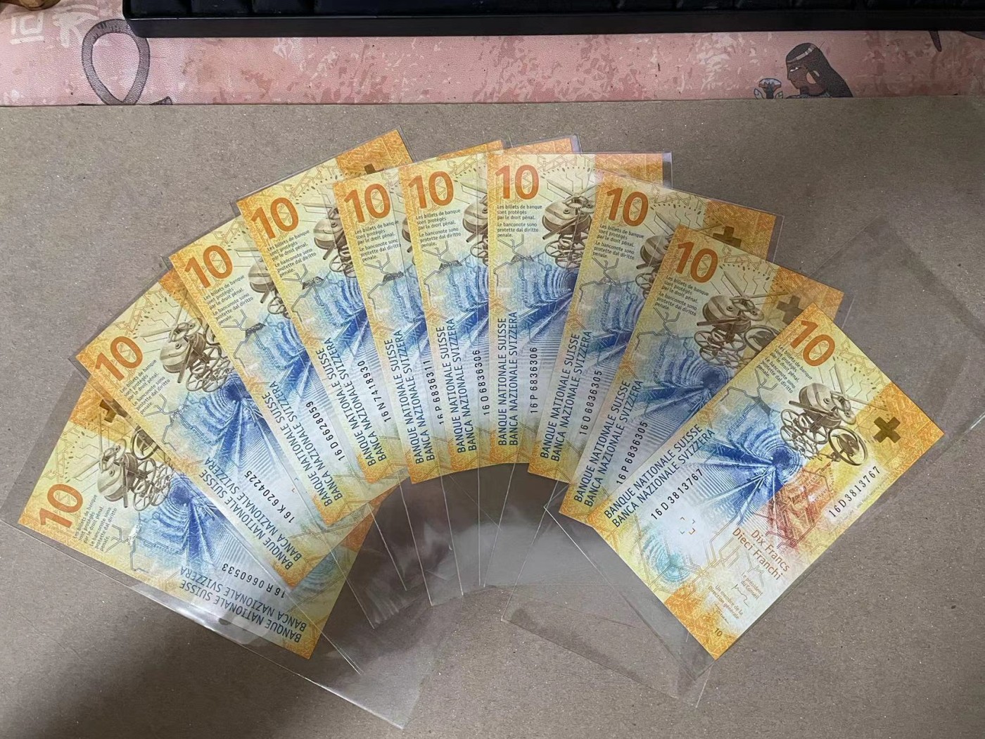 【Blue Auction】✨世界纸币精拍第370期——莫总专场XXIX 【一组10张 包含无47】瑞士 2016年10法郎 全新UNC