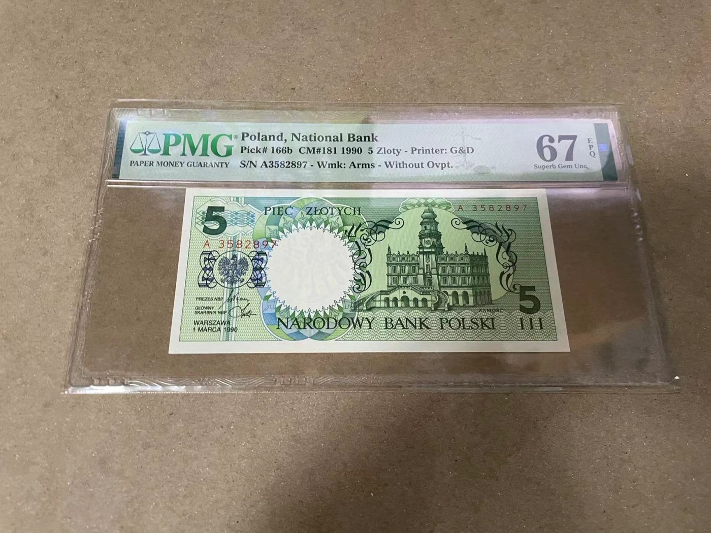 【Blue Auction】✨世界纸币精拍第370期——莫总专场XXIX 波兰 1990年5兹罗提 PMG67EPQ