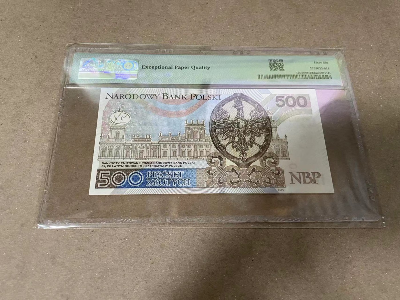 【Blue Auction】✨世界纸币精拍第370期——莫总专场XXIX 【AA冠无47】波兰 2016年500兹罗提 PMG66EPQ 