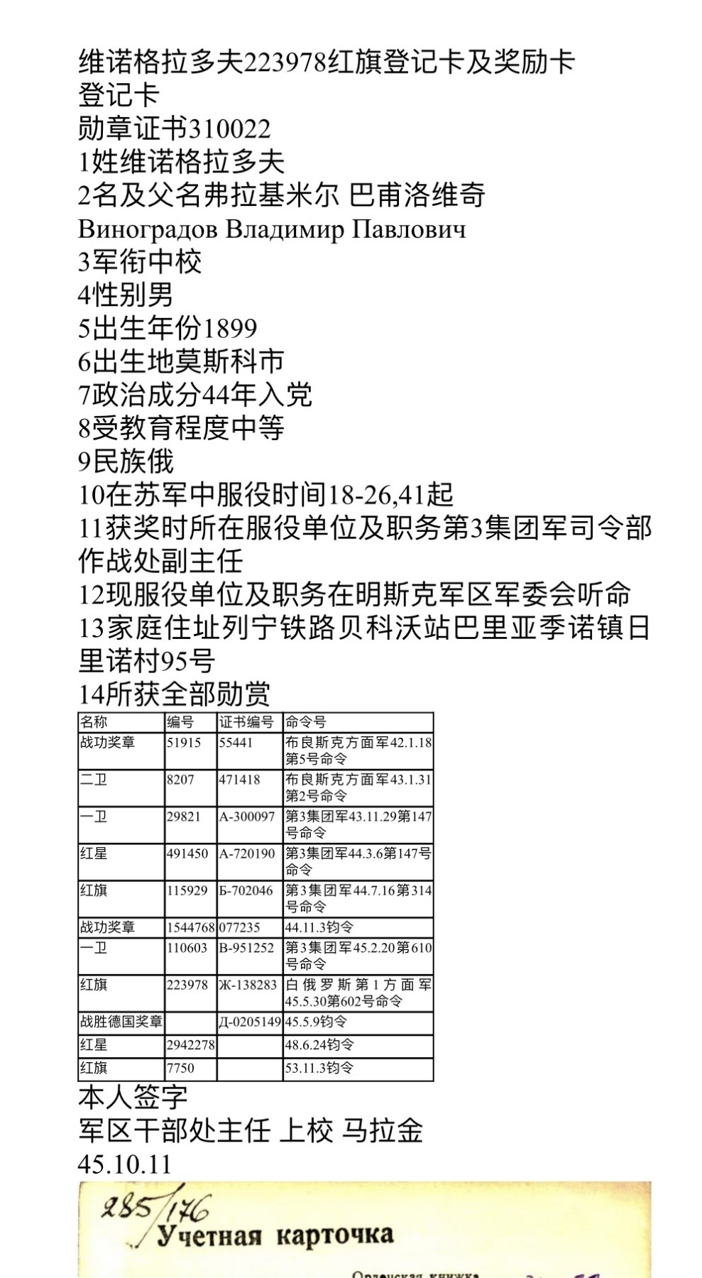大猫徽章拍卖232期 红旗勋章2⃣️ 档案齐全