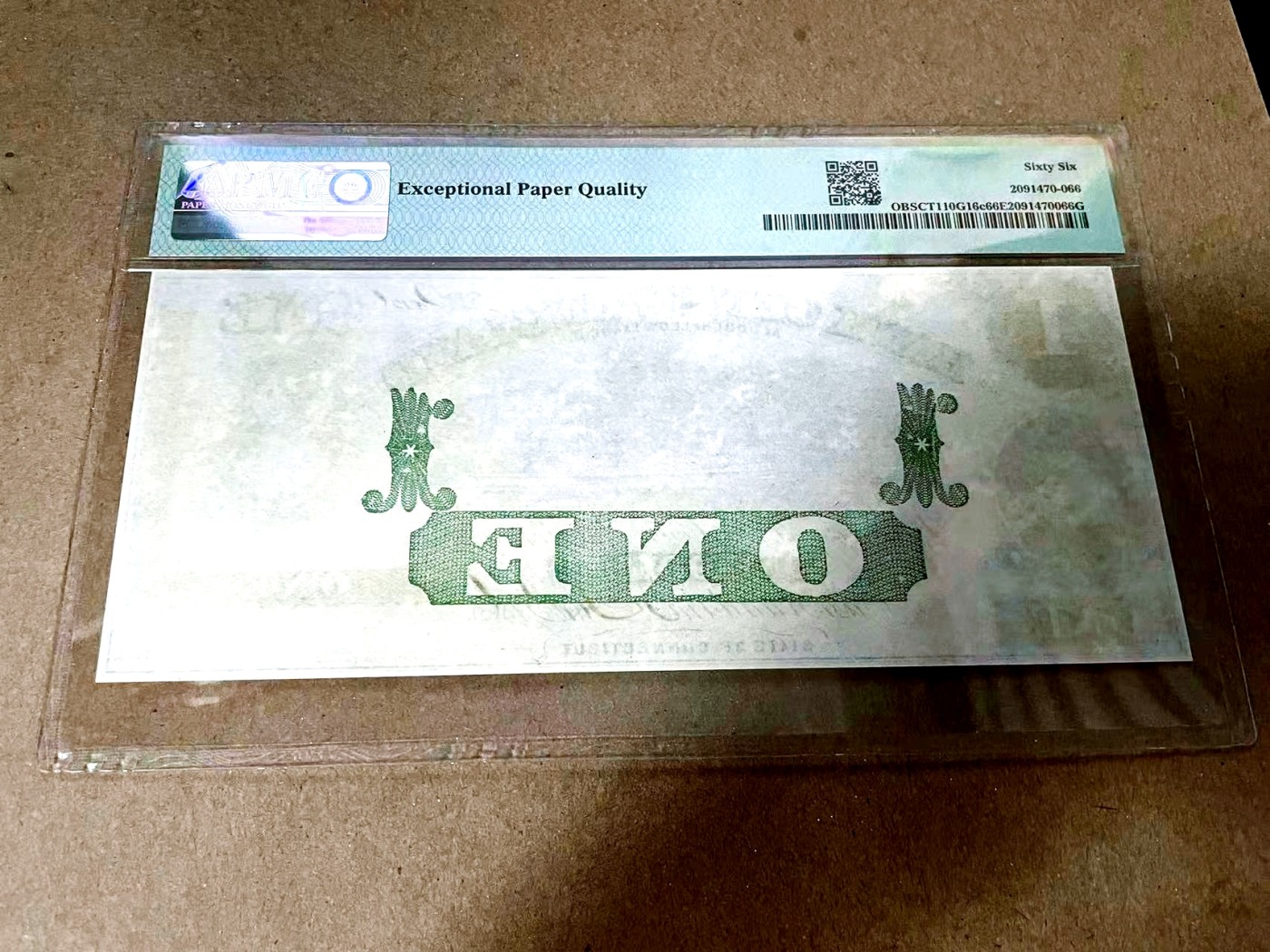 【Blue Auction】✨世界纸币精拍第370期——莫总专场XXIX  美国 康涅狄格州 1860年代1美金 PMG66EPQ 乡村美景精美  