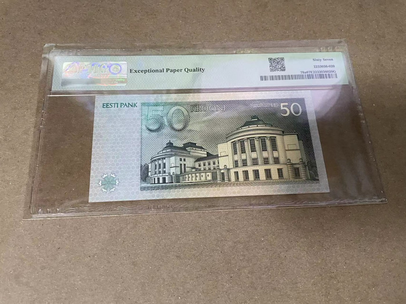 【Blue Auction】✨世界纸币精拍第370期——莫总专场XXIX  【初版】爱沙尼亚 1994年50克朗 PMG67EPQ 