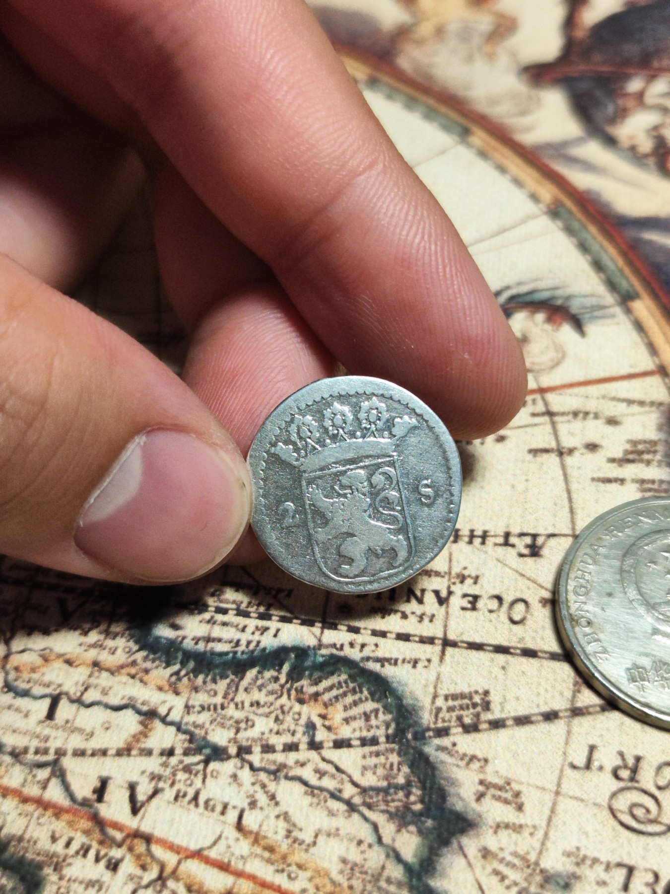 【大巴扎】第12回：欧洲金银币，美洲银币，美国银币，丝路钱币（全场包邮） 荷兰1710年2S狮子小银币，10年代，跨越百年、荷兰最经典的一款钱币。最强盛时期、除本土外、也直接流通使用于各荷属殖民地