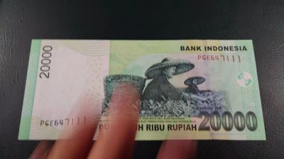 【世界钱币】精选微拍第68期暨2023年第十五期 各类豹子狮子老虎号超低价起拍【早出价很可能最终就得了】 - 2014年印度尼西亚20000卢比 豹子号111全新绝品