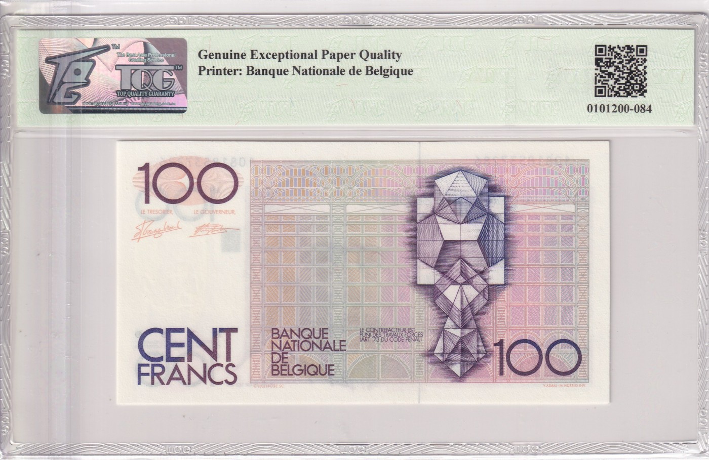 乐淘淘纸币精选 第19期  【10818537286】比利时1982-94年纸币 100法郎 TQG66EPQ