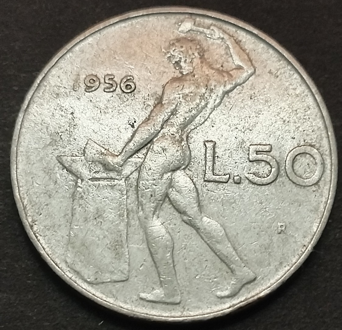 初雪钱币专场第八期（接受代拍服务） 1956年意大利50里拉