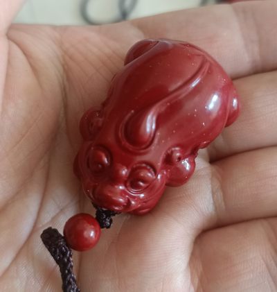 玉器小杂项 - 朱砂紫金砂招财进宝貔貅挂件