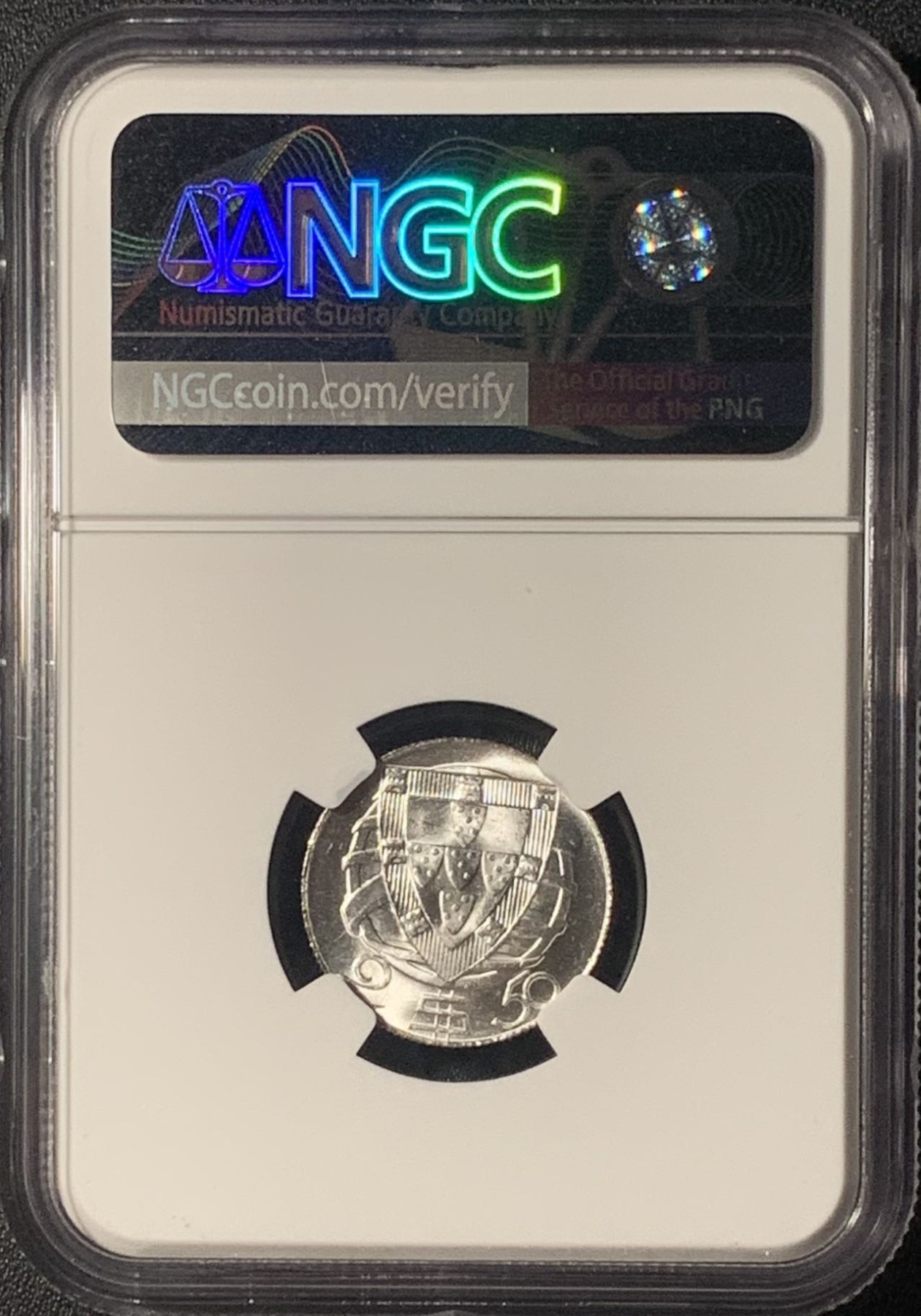 紫瑗钱币——第303期拍卖 葡萄牙 1951年 帆船 2.5埃斯库多 银币 NGC MS66