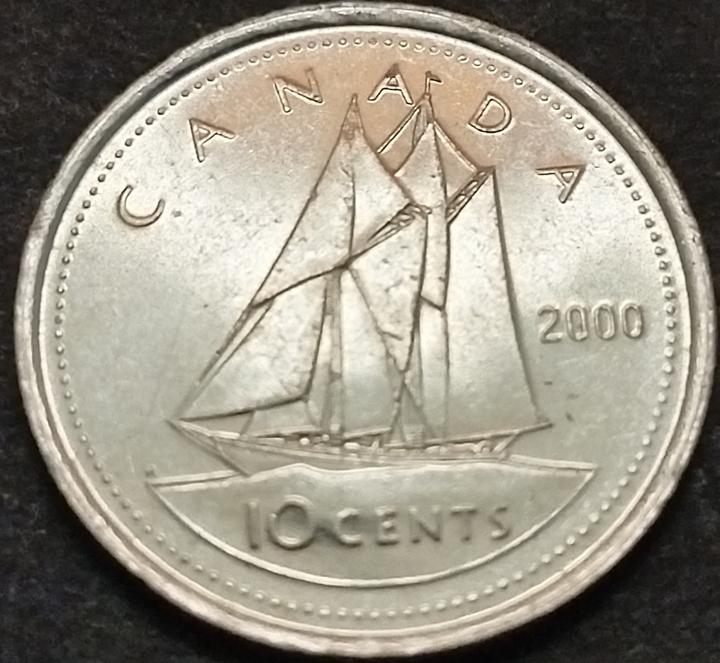 初雪钱币专场第八期（接受代拍服务） 2000年加拿大10分
