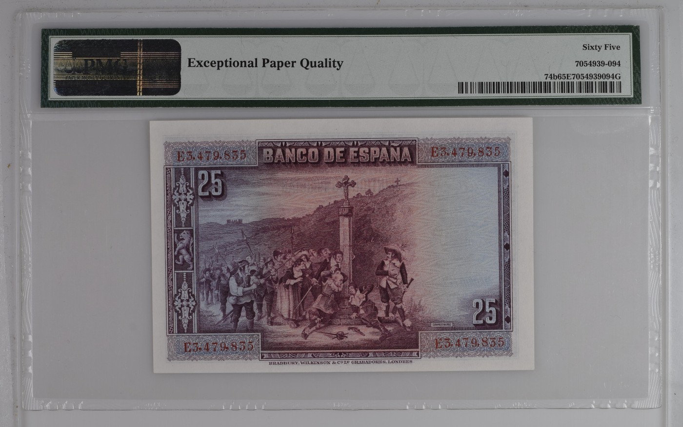 收藏联盟Quantum Auction 第289期拍卖  西班牙1928年25比塞塔 PMG65 