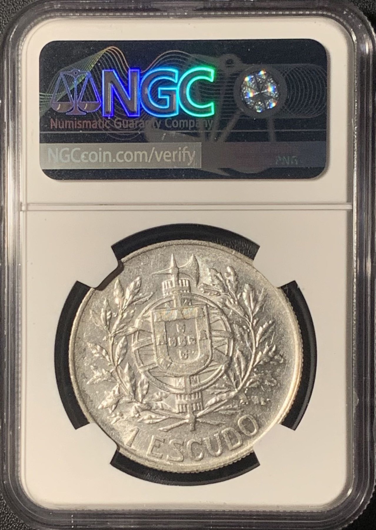 紫瑗钱币——第303期拍卖 葡萄牙 1910年 共和国诞生 1埃斯库多 银币 NGC AU55