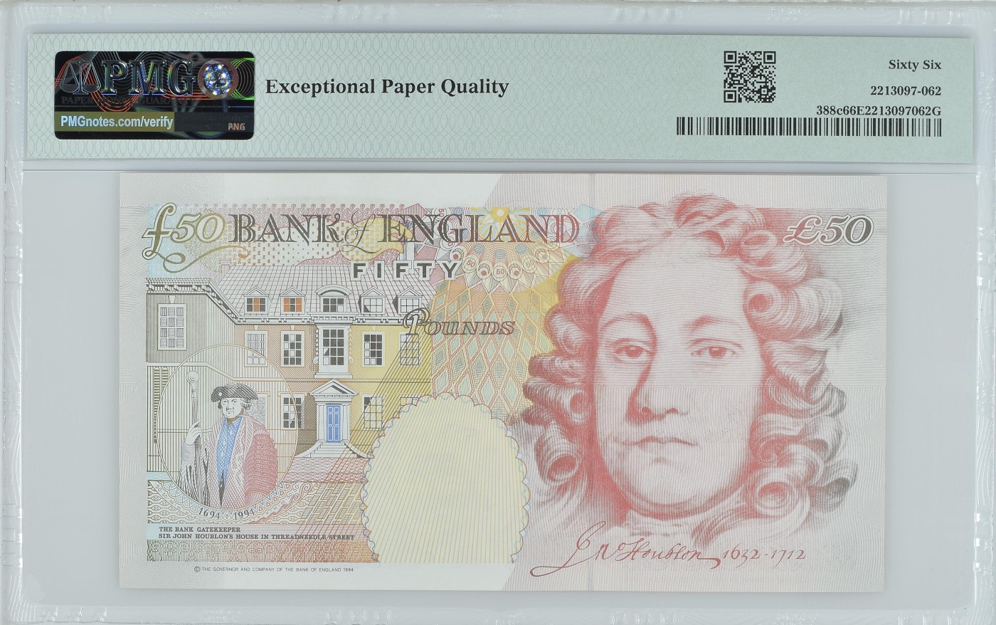收藏联盟Quantum Auction 第289期拍卖  英国1994 (ND 2006)年50镑 PMG66 