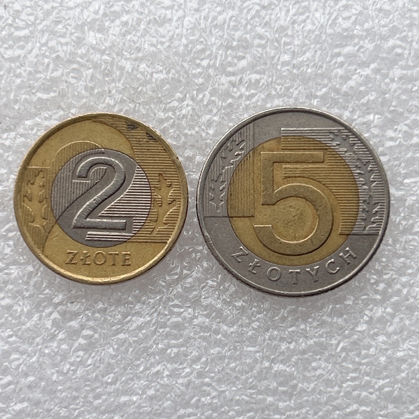 全场一元起拍 世界钱币散币场 第23期 1994年波兰2、5兹罗提双色币2枚 鹰