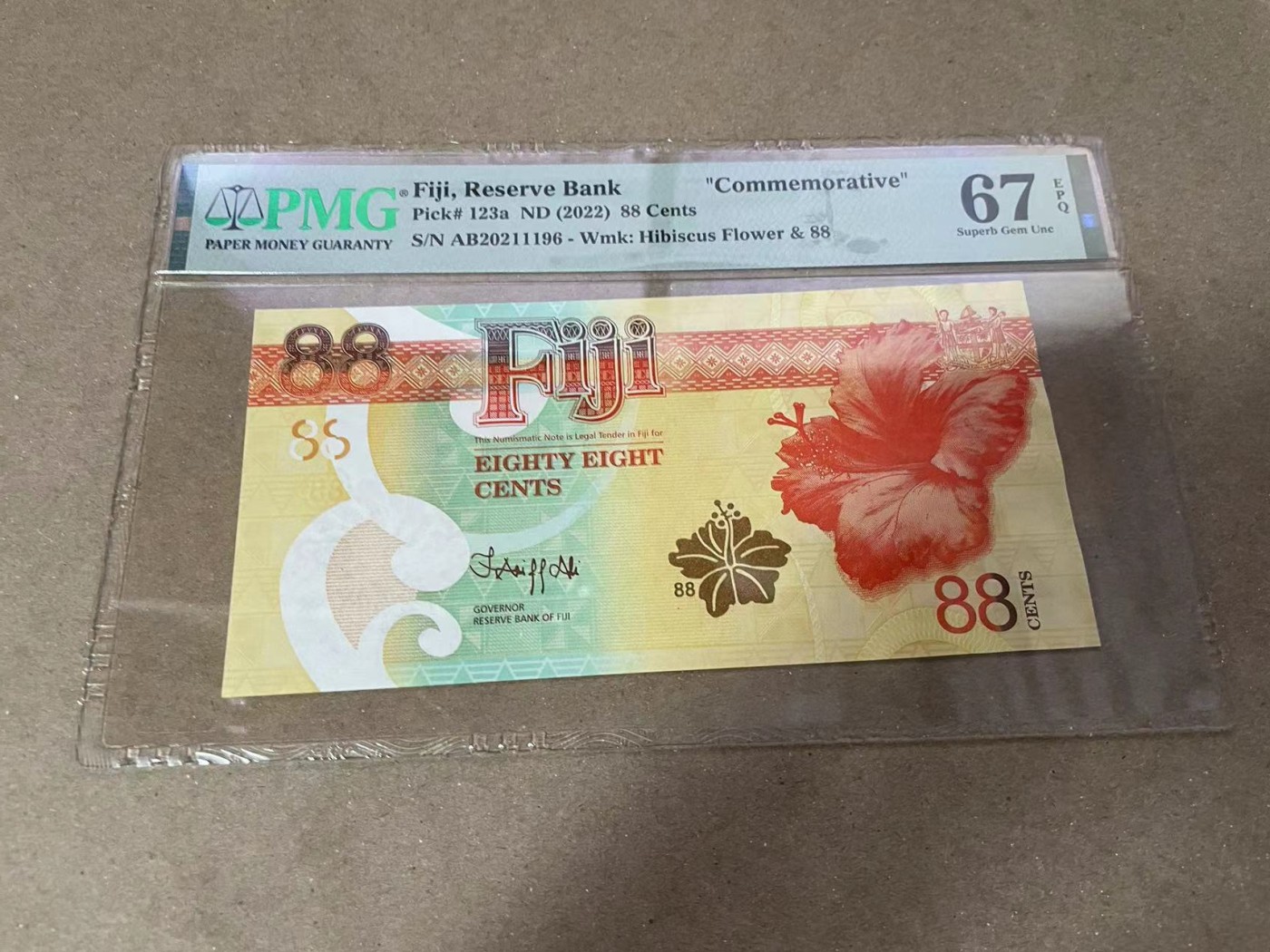 【Blue Auction】✨世界纸币精拍第371期【精】 【无47】斐济 2022年88分 财神 纪念钞 PMG67EPQ 