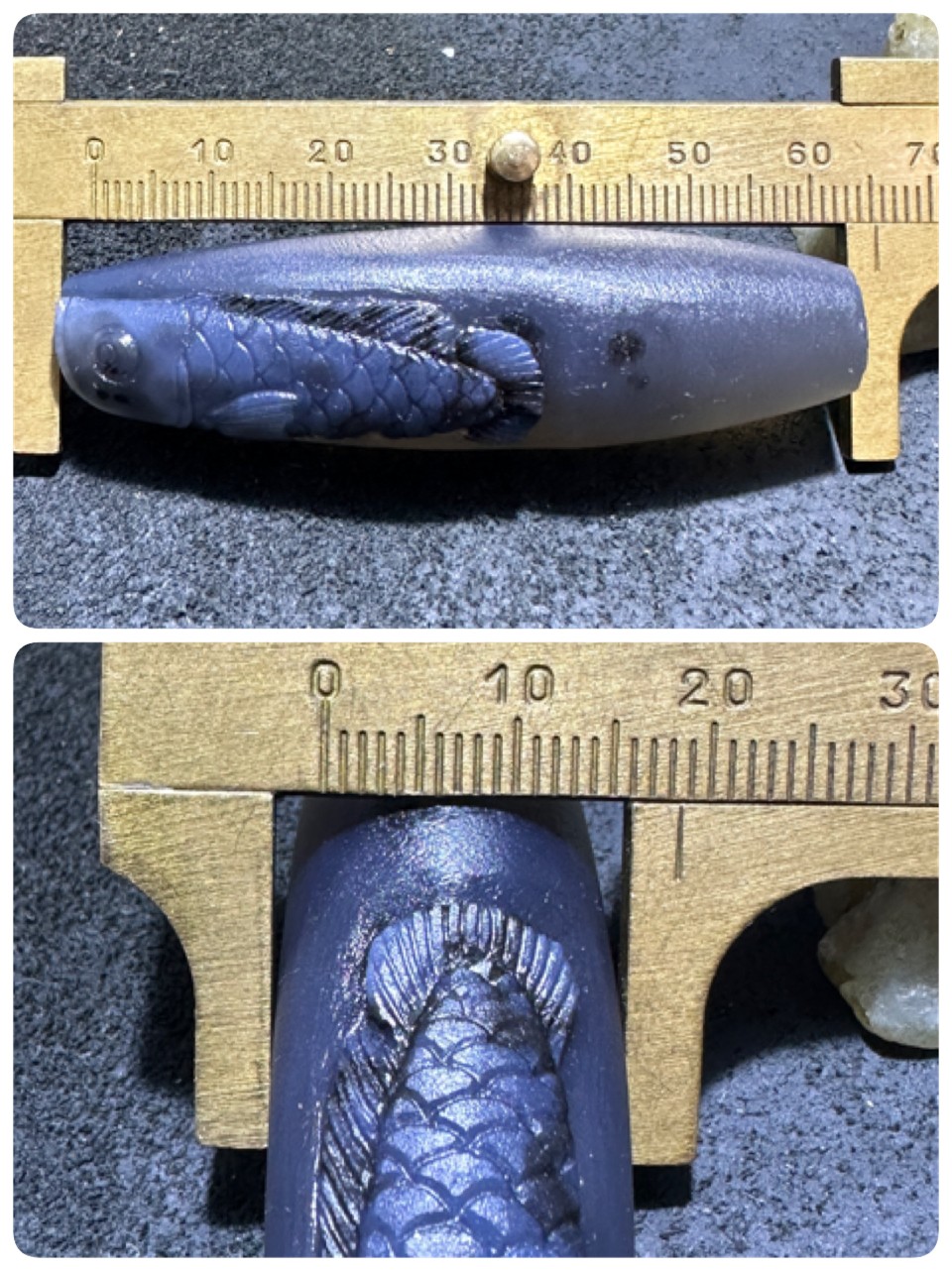精美亚光高玉化巴西玛瑙手工俏色巧雕龙鱼吊坠（把件）一个！