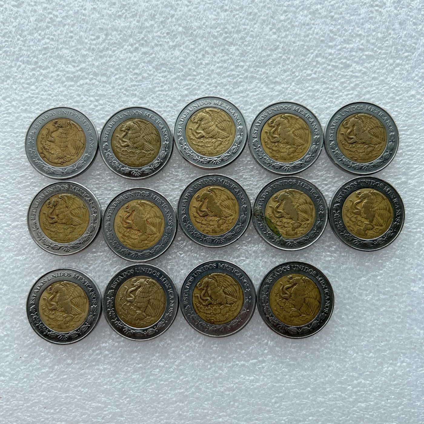 全场一元起拍 世界钱币散币场 第23期 墨西哥2比索14枚