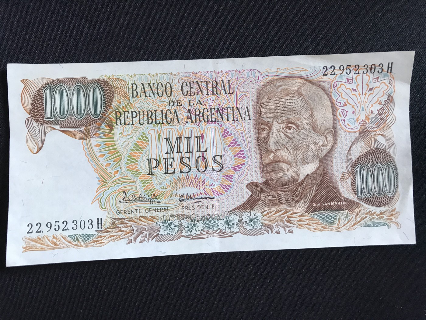 第409期 纸币专场 （无押金，捡漏，全场20包邮，偏远地区除外，接收代拍业务） 阿根廷1000比索